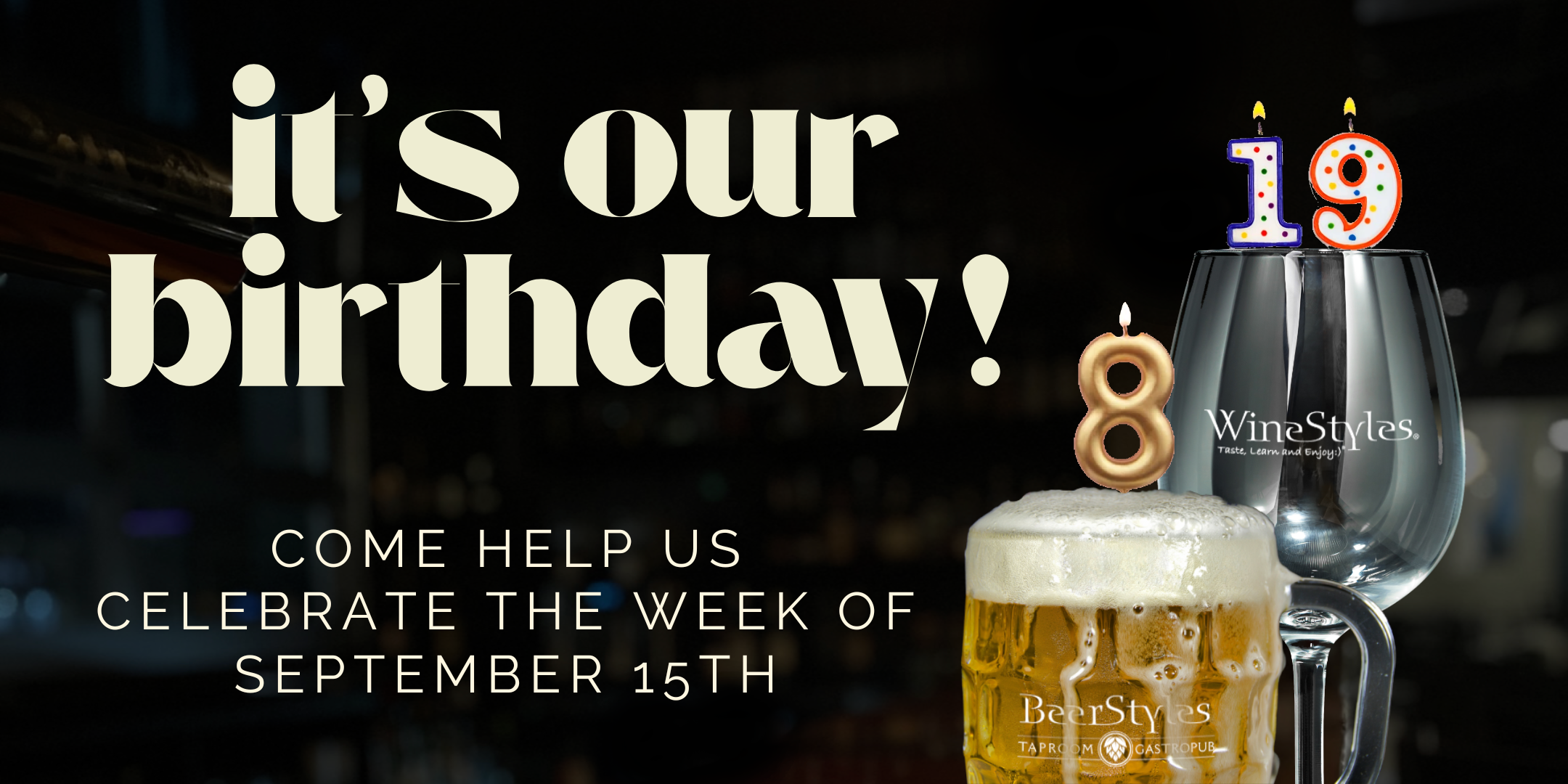 it's our birthday, come help us celebrate!